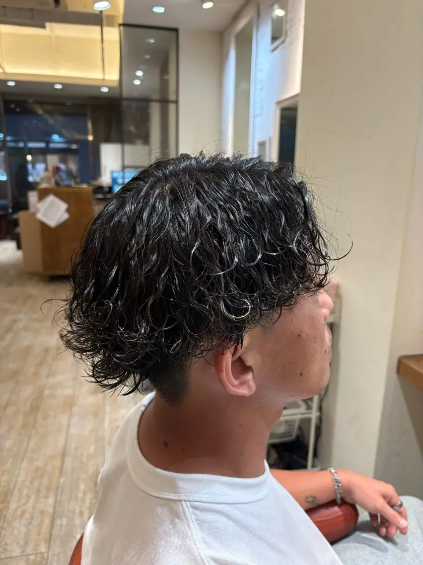 パーマ メンズ メンズパーマ 神田一瑳のヘアスタイル