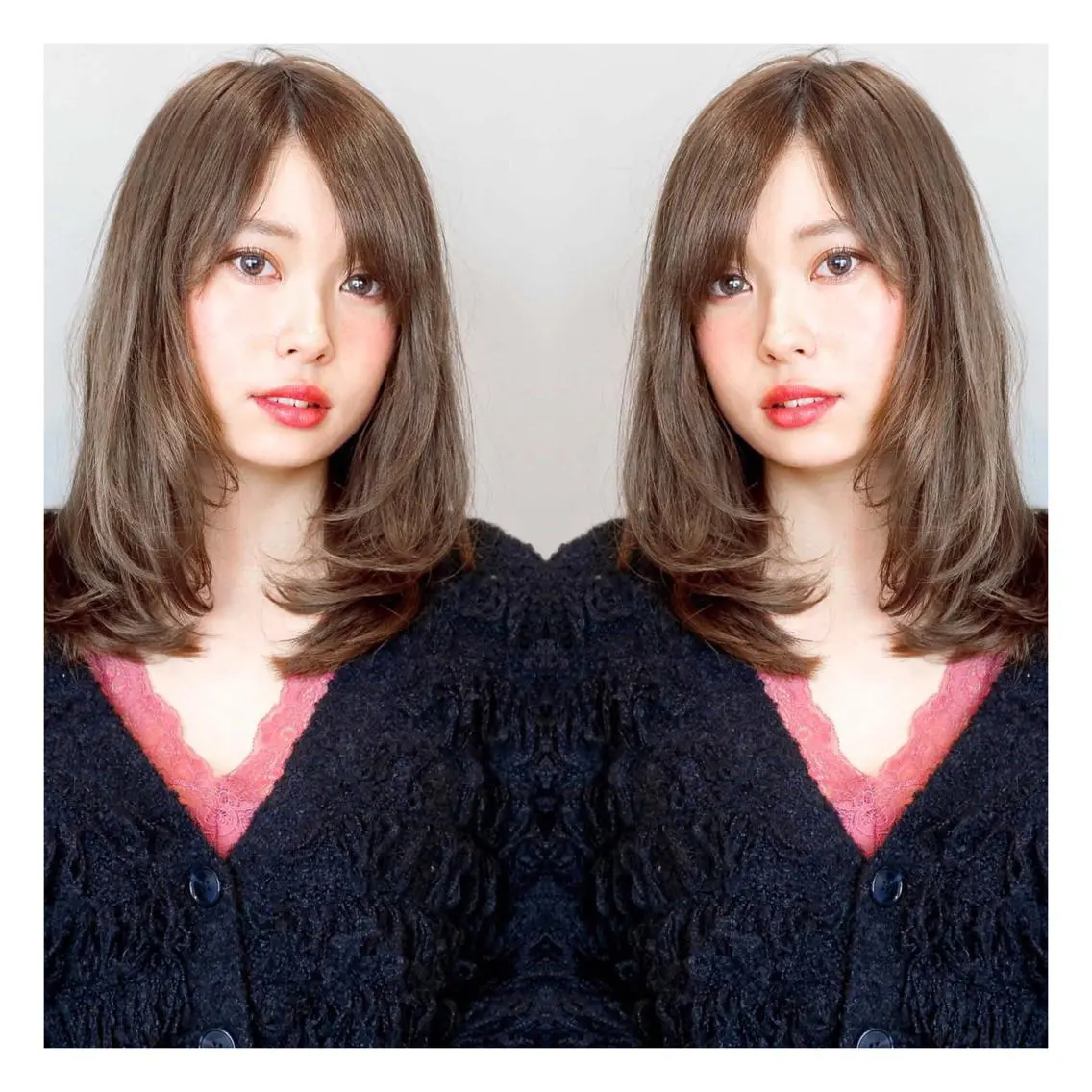 セミロング カラー レイヤーカット 竹之内 蔵人のヘアスタイル