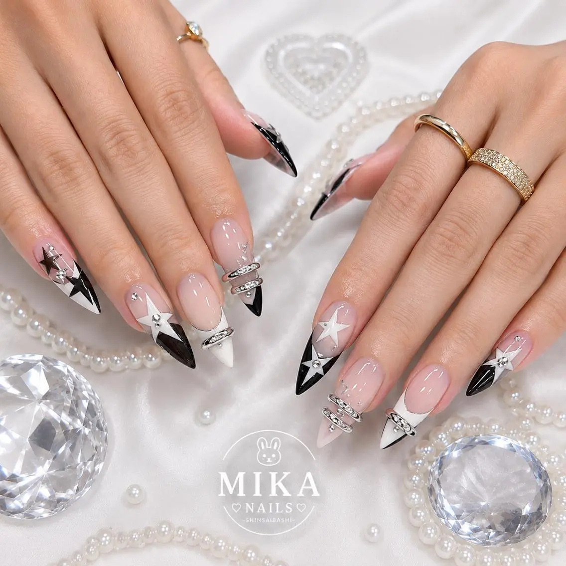 ネイル アートネイル チークネイル ドット フットネイル フレンチネイル ハンドネイル Mika Nails 心斎橋のネイルデザイン