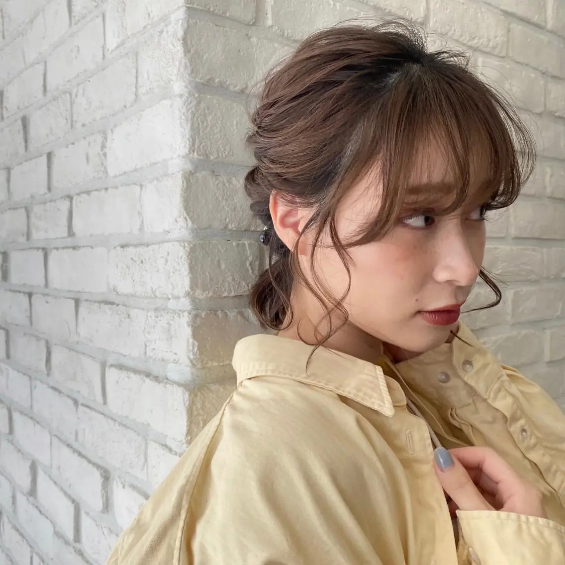 ミディアム ヘアアレンジ ベージュカラー🧸 伊藤なつみのヘアスタイル