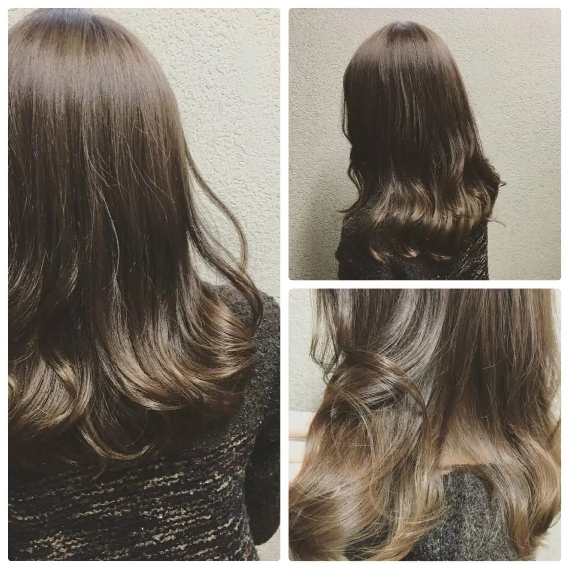 セミロング カラー 透明感カラー 坂元 智信のヘアスタイル