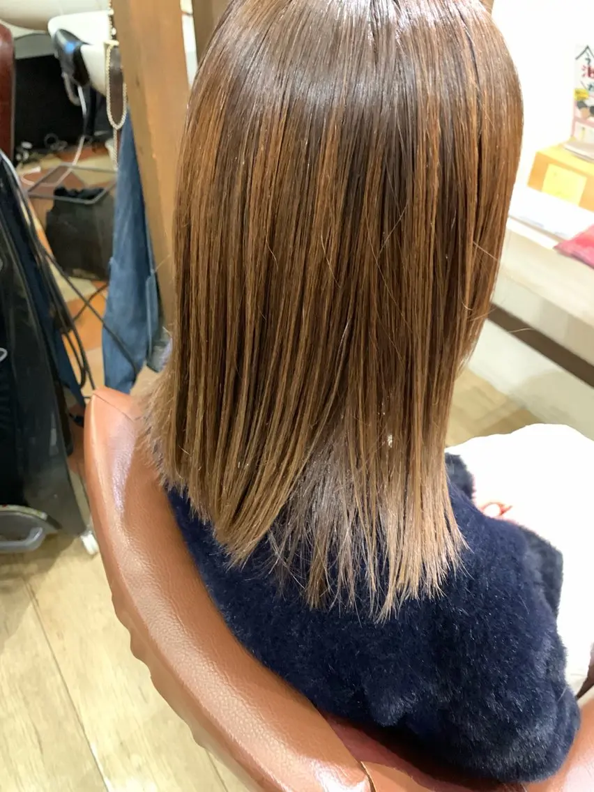 🧚毎日のセットが梳かしてチュルリン🧚カット+縮毛矯正の写真
