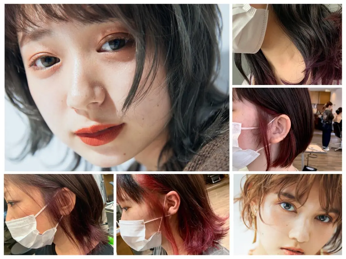ショート ボブ ショートヘア 🎨インナーカラー が得意👍新垣⚜️のヘアスタイル