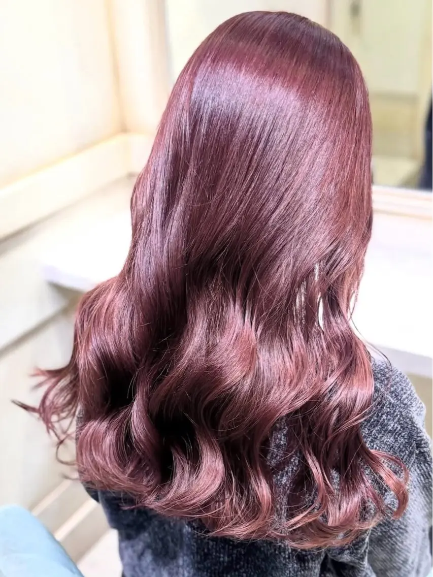 ロング カラー ヘアカラー トリートメント 💖ダブルカラー/ ケアカラー/レナ💖のヘアスタイル