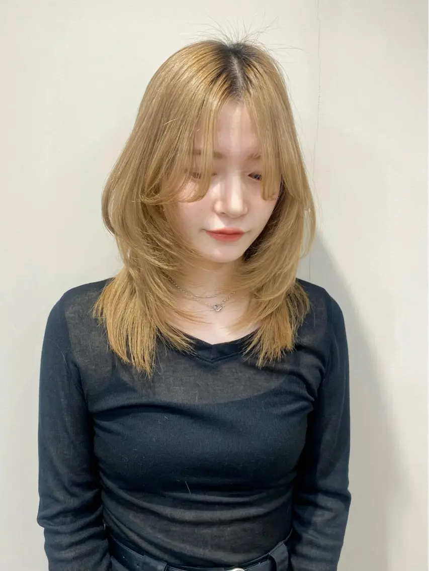 ロング カラー レイヤーカット ちえみ/ ボブ・ショート募集中のヘアスタイル