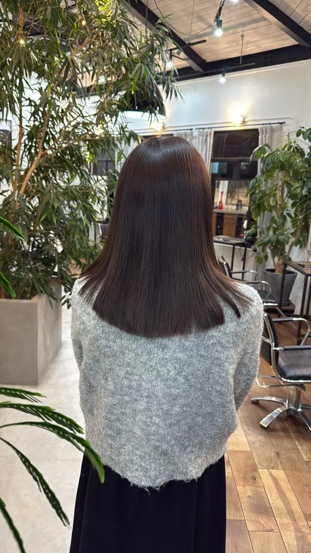 カラー アッシュ ヘアカラー 市川 夢のヘアスタイル