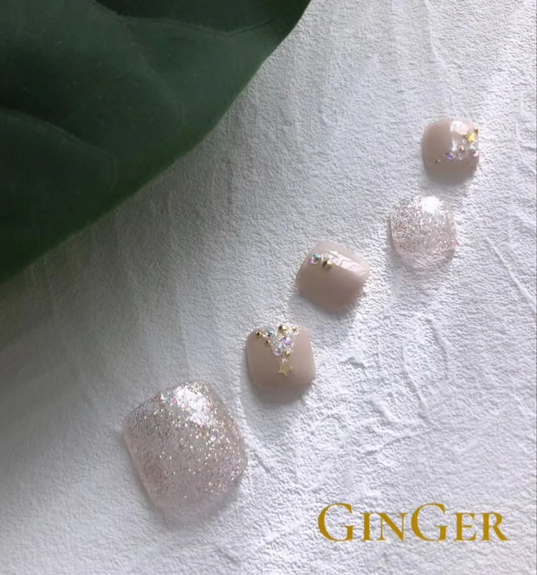 ネイル フットネイル ginger nail&spaのネイルデザイン