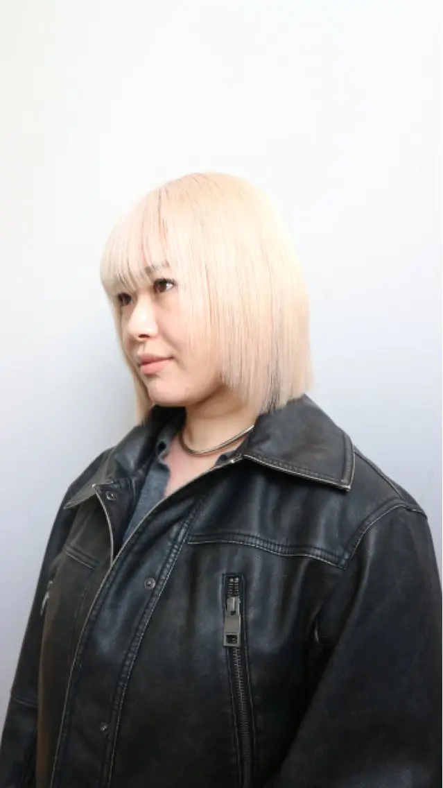 ショート カラー ハイトーンカラー ボブ ヘアカラー AKO .のヘアスタイル