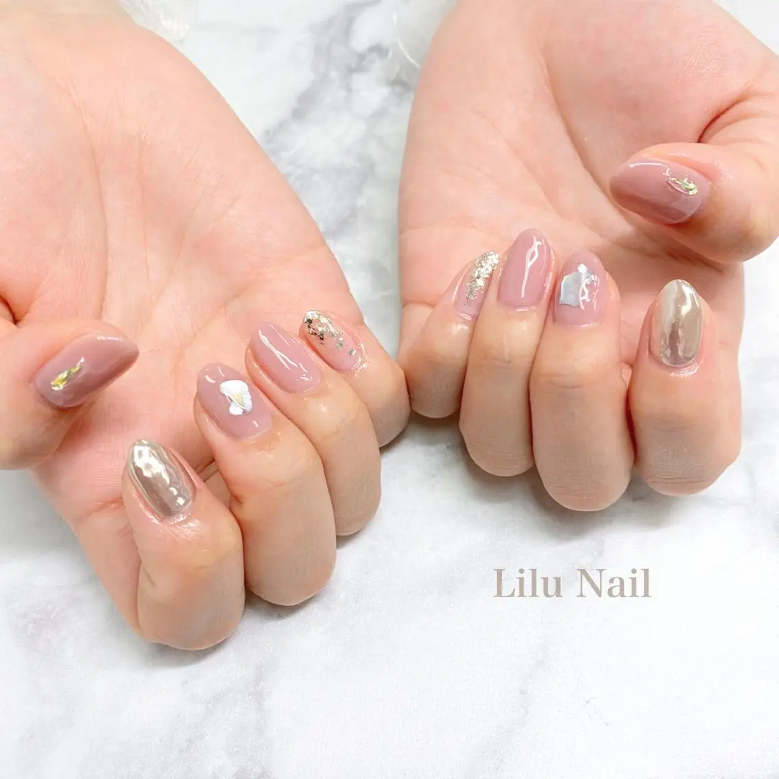 ネイル ニュアンスネイル モチの良さ◉ フィルインネイル♡のネイルデザイン