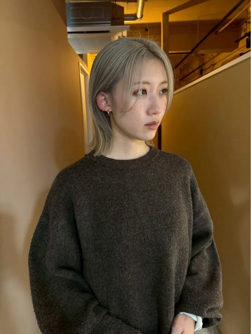 【ダメージレス】カット＋ケア成分入りブリーチ＋保湿カラー ¥20,500 → ¥14,500の写真