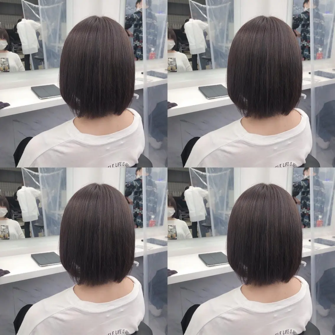 ショート カラー パーマ ヘアアレンジ キッズ ネイル マツエク・マツパ 🦋縮毛/韓国レイヤ ー/透明感カラー🦋のヘアスタイル