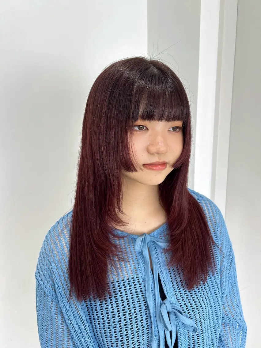 ロング カラー 愛結 暖色カラー🎀🩰のヘアスタイル