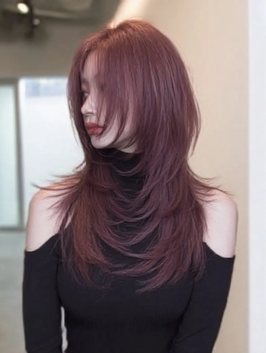 ロング ヘアカラー 絶対綺麗な暖色カラー 🎯あります✨増渕✨のヘアスタイル