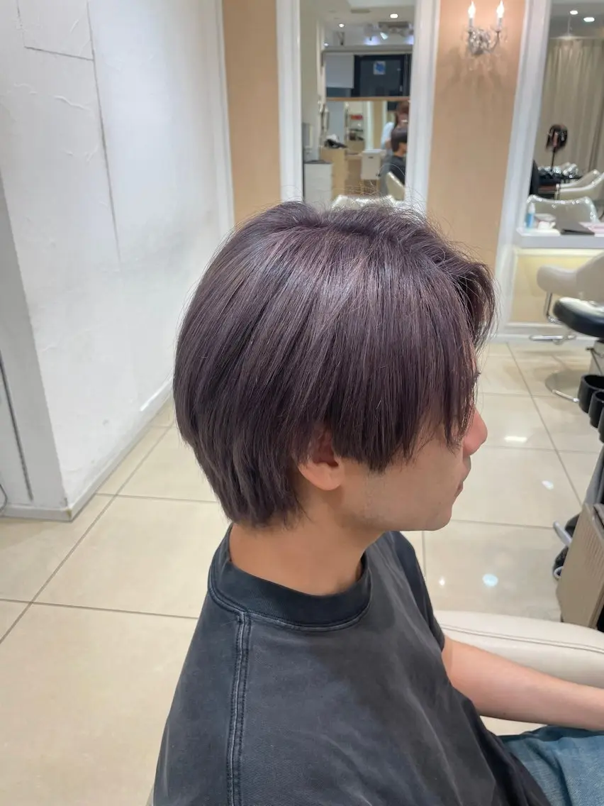 カラー メンズ シルバー カット ヘアカラー ☆Ash中目黒 浦野遥☆*。のヘアスタイル