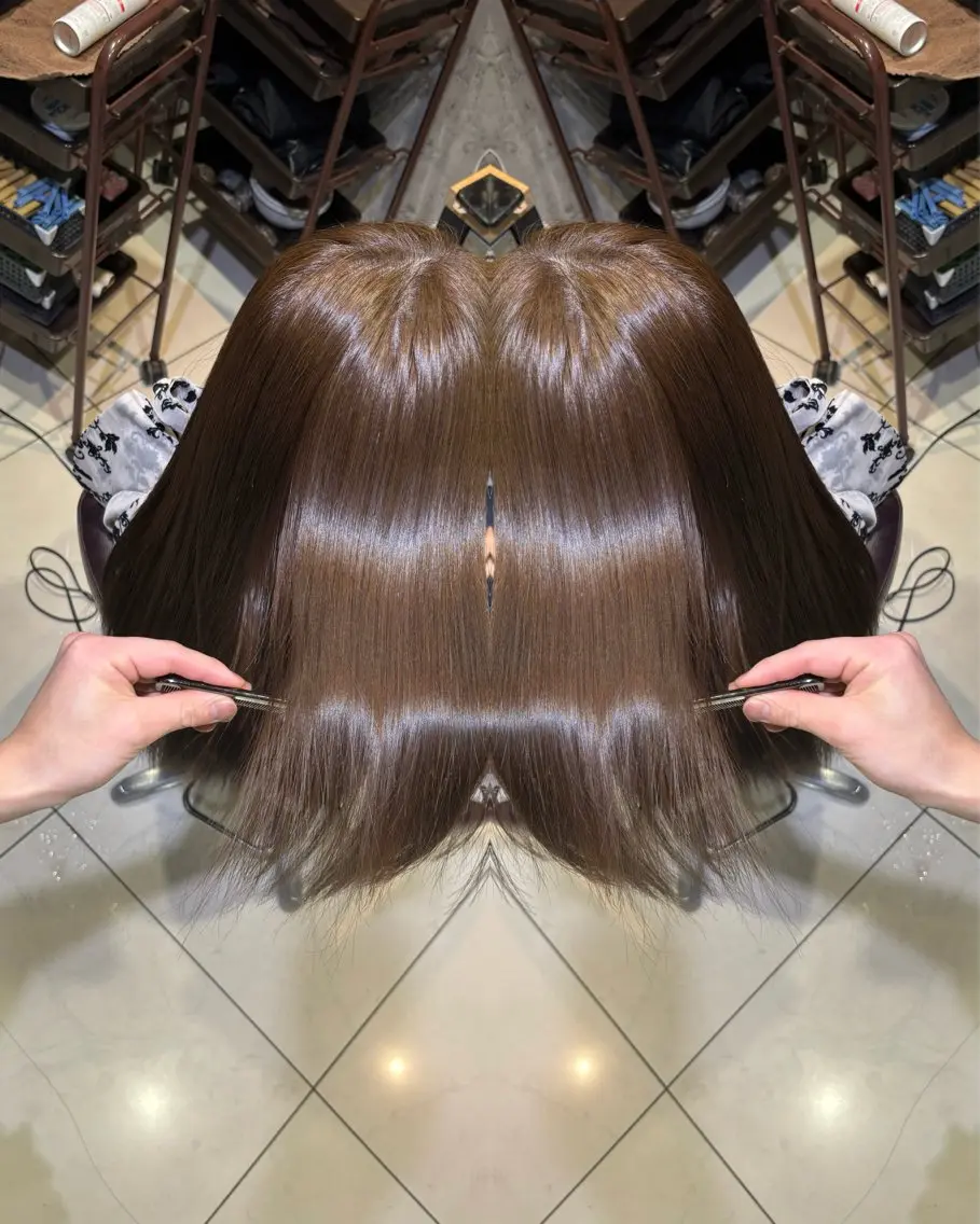 ロング カラー カット ヘアカラー 縮毛矯正 トリートメント 🩵レイヤー✖︎ 髪質改善🩵リョウヤのヘアスタイル