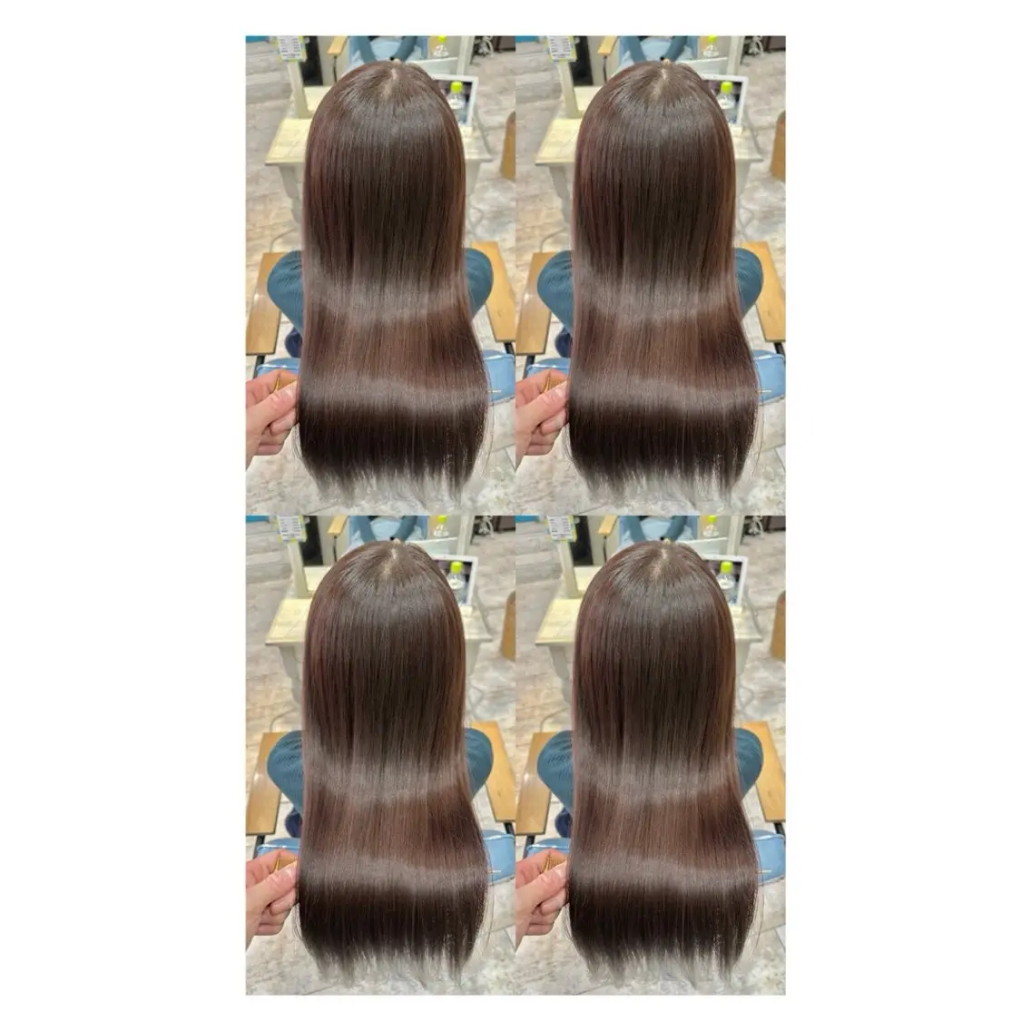 ロング カラー 透明感カラー 髪質改善 縮毛矯正 トリートメント カット ヘアカラー トリートメント 店長✨レイヤー✖️ 髪質改善✖️韓国ヘアのヘアスタイル