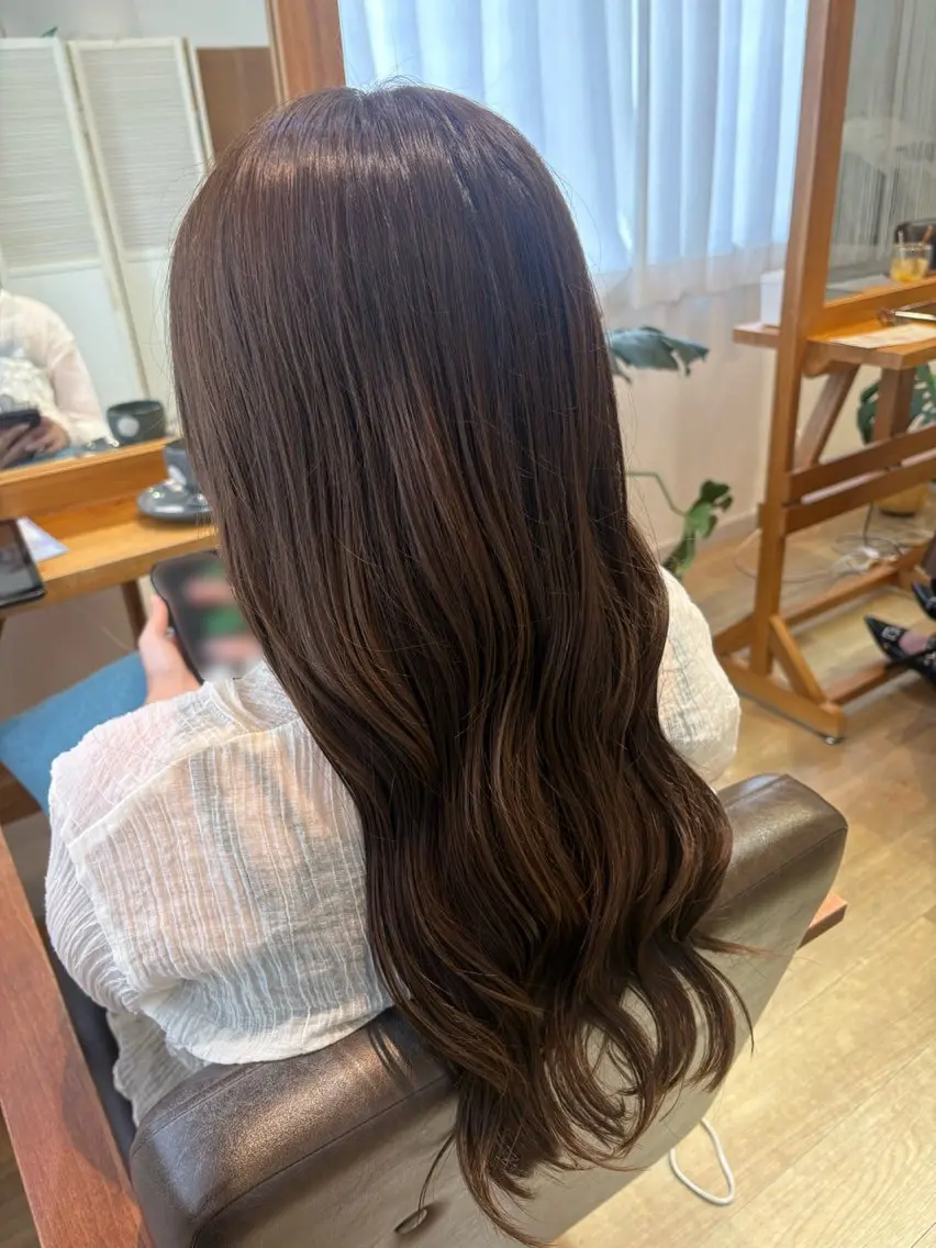 ロング カラー ヘアカラー トリートメント ヘッドスパ モデル募集/ yuna🤍🎀のヘアスタイル