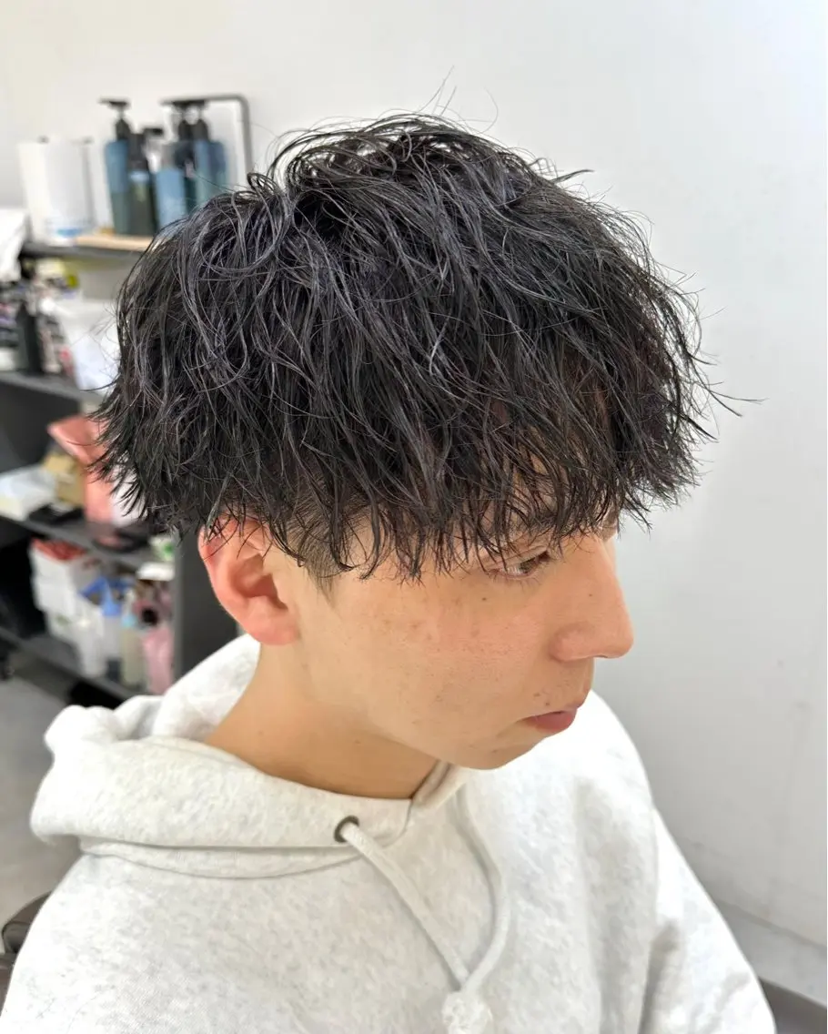 ショート パーマ メンズ カット パーマ 渋谷/メンズ専門 美容師🍚ふみやのヘアスタイル