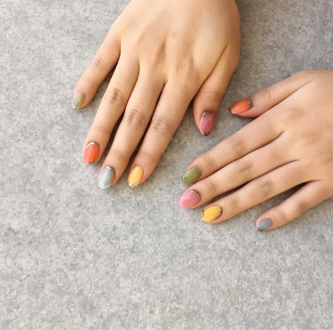 ネイル アートネイル 長さ出し ジェルネイル マットネイル ミラーネイル ハンドネイル nail salon Soeurのネイルデザイン