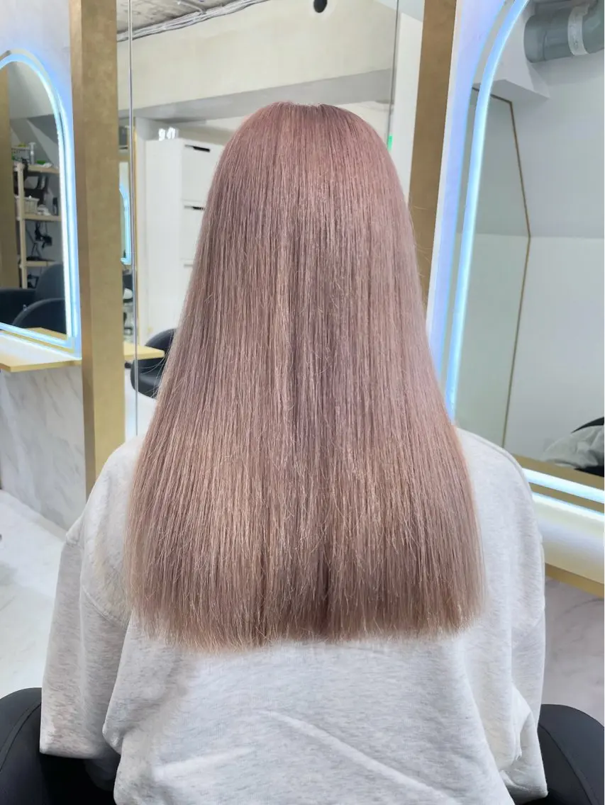 ロング ヘアカラー トリートメント 🔗透明感カラー🔗 エクステ✂️はるちかのヘアスタイル