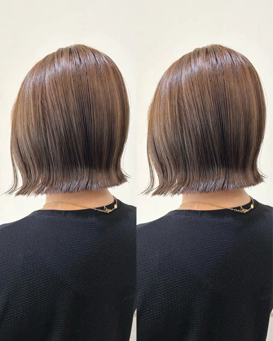 ミディアム ボブ 髪質改善 縮毛矯正 トリートメント 酸熱トリートメント カット ヘアカラー 【SET-UP】高橋 海輝のヘアスタイル