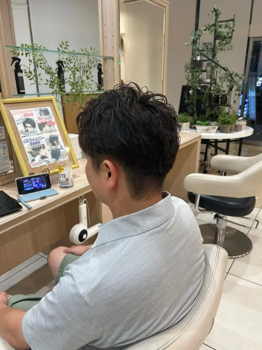 メンズ カット パーマ 上村 夢斗のヘアスタイル