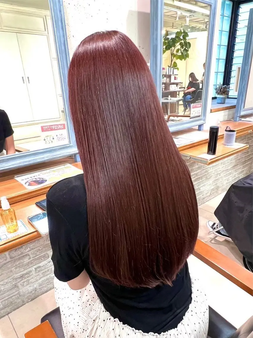 ロング カラー ヘアカラー トリートメント てる/メンズカット/ 艶カラー/ハイトーンのヘアスタイル