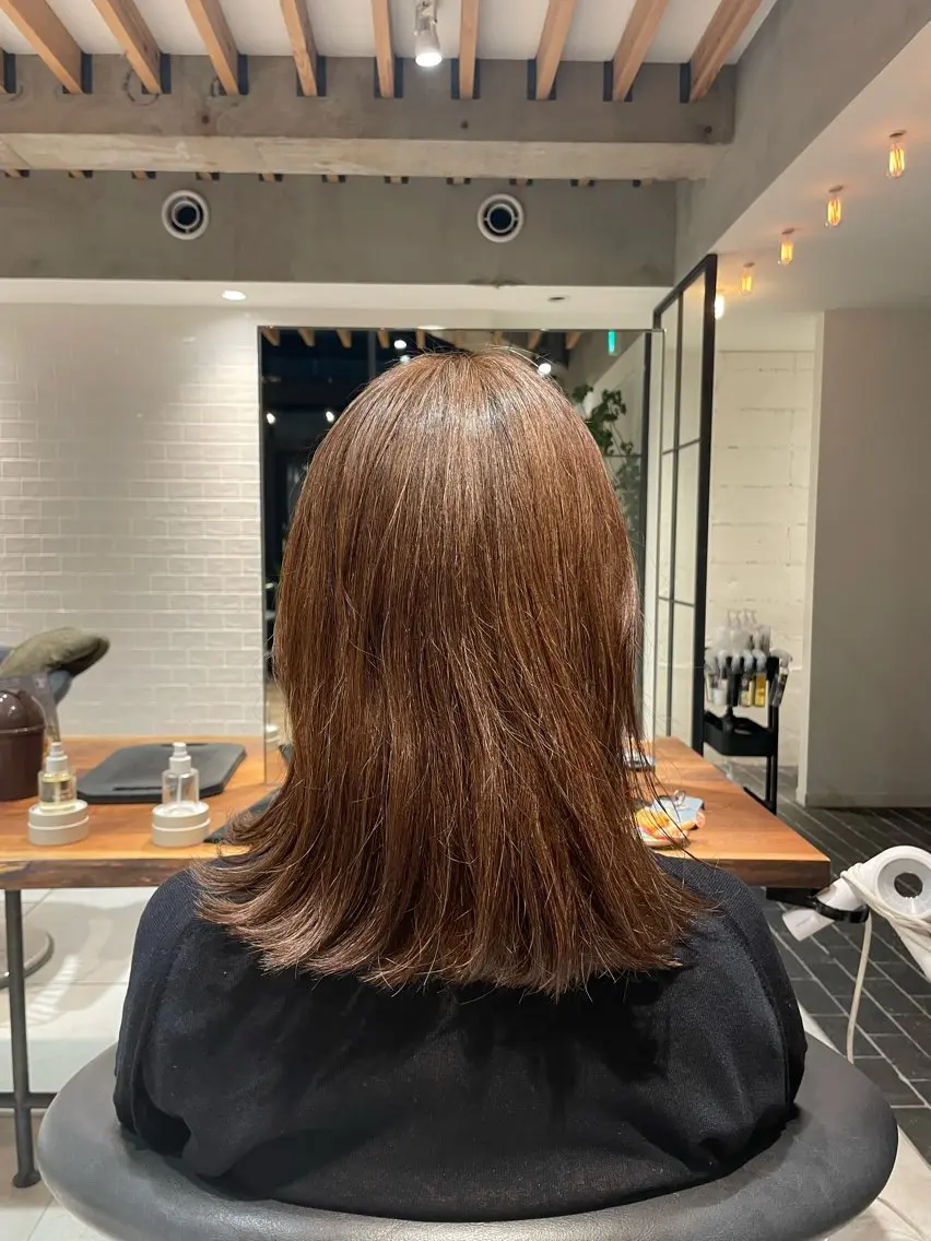 ミディアム ヘアカラー 髪質改善＆高級カラー ✨野井琢生のヘアスタイル