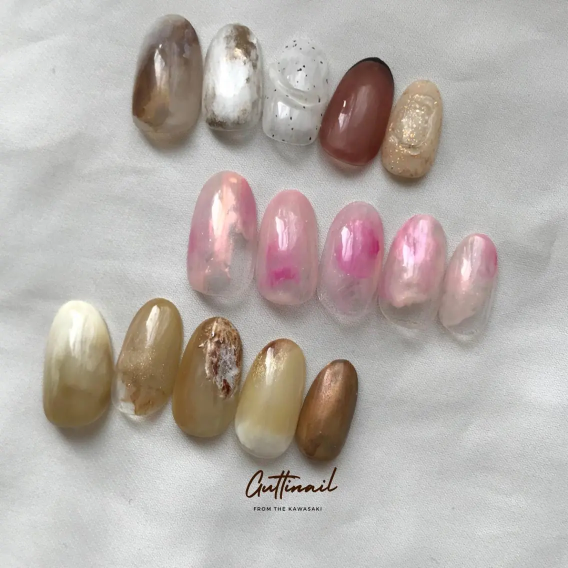 ネイル アートネイル ニュアンスネイル 春ネイル セキグチ guttinailのネイルデザイン