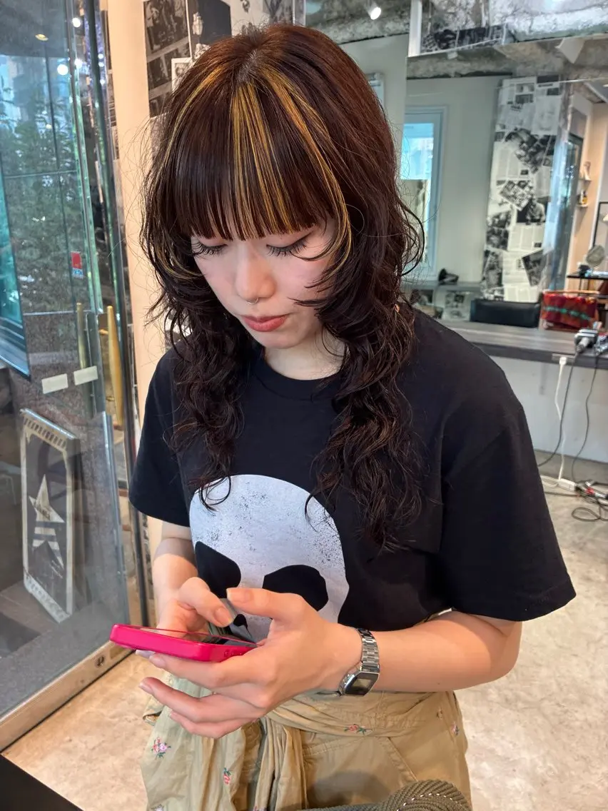 ロング カラー パーマ 渋谷/ kannaのヘアスタイル