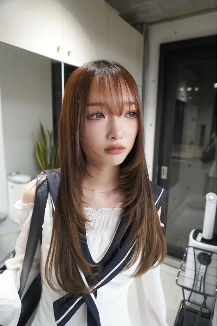 ロング 似合わせレイヤー ‪ෆ‪.*艶髪補修のヘアスタイル