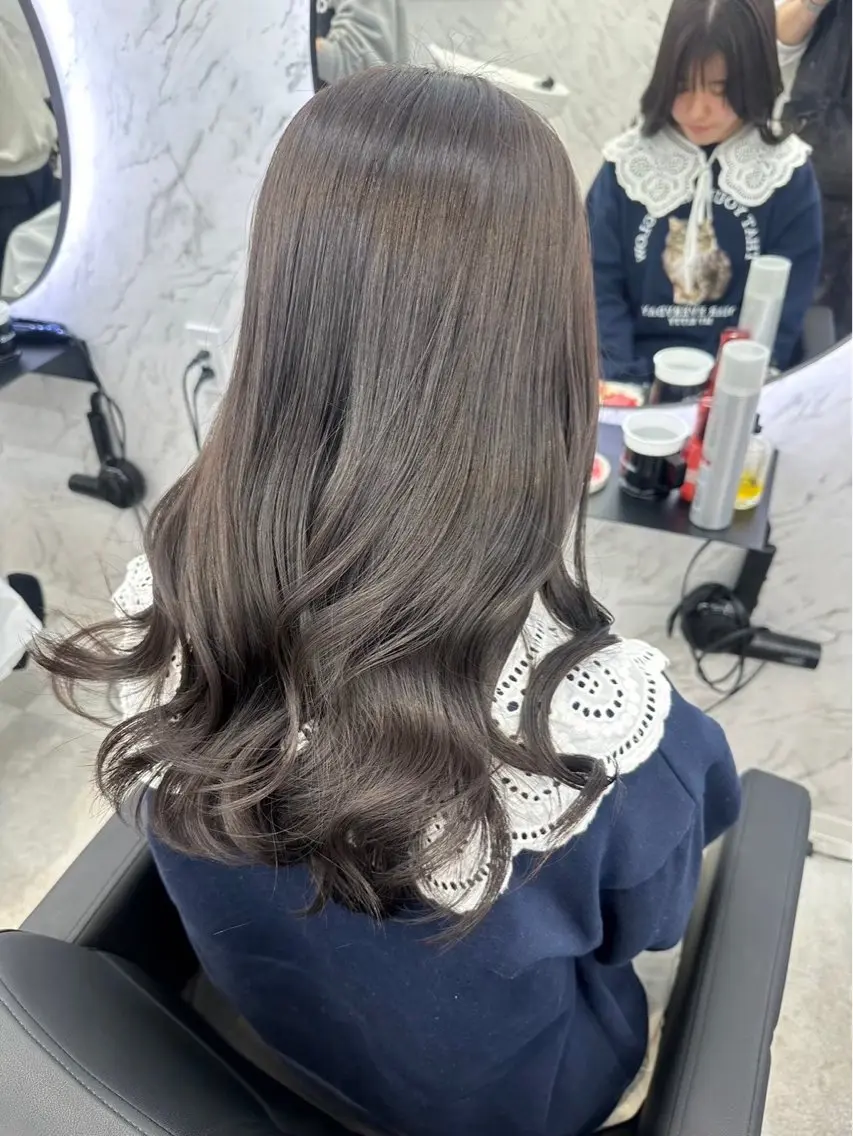 ロング カラー ベージュカラー カット¥1100 ✂️MIUのヘアスタイル