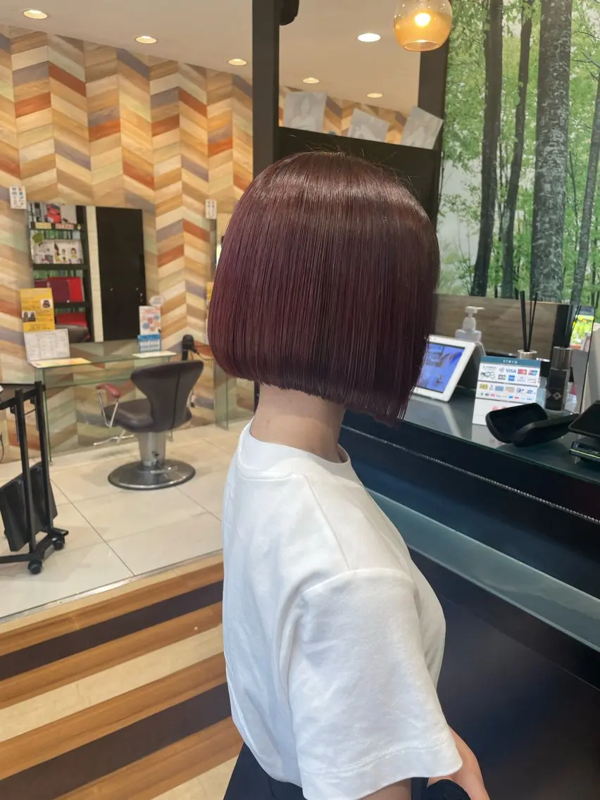 ショート カラー ピンクカラー EARTH🎀 ryokaのヘアスタイル