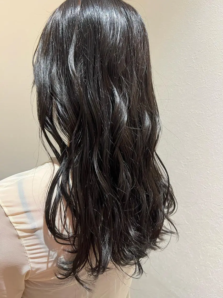 透明感ある艶カラー🍭全体カラー🍫の写真