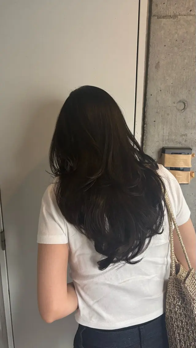 ロング 卒業式のヘアスタイル ヘアカラー トリートメント 赤髪/暖色カラー /にこのヘアスタイル