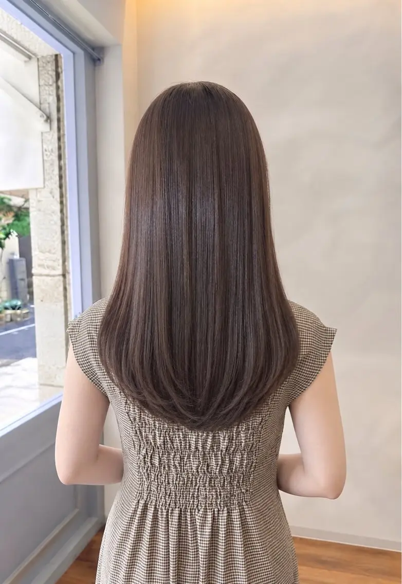 ロング カラー 松下 沙織のヘアスタイル