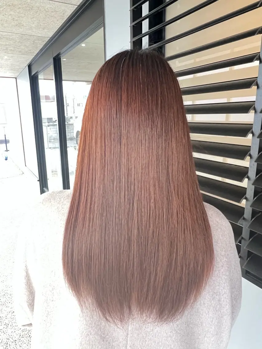 ロング 縮毛矯正 小田 勇斗のヘアスタイル
