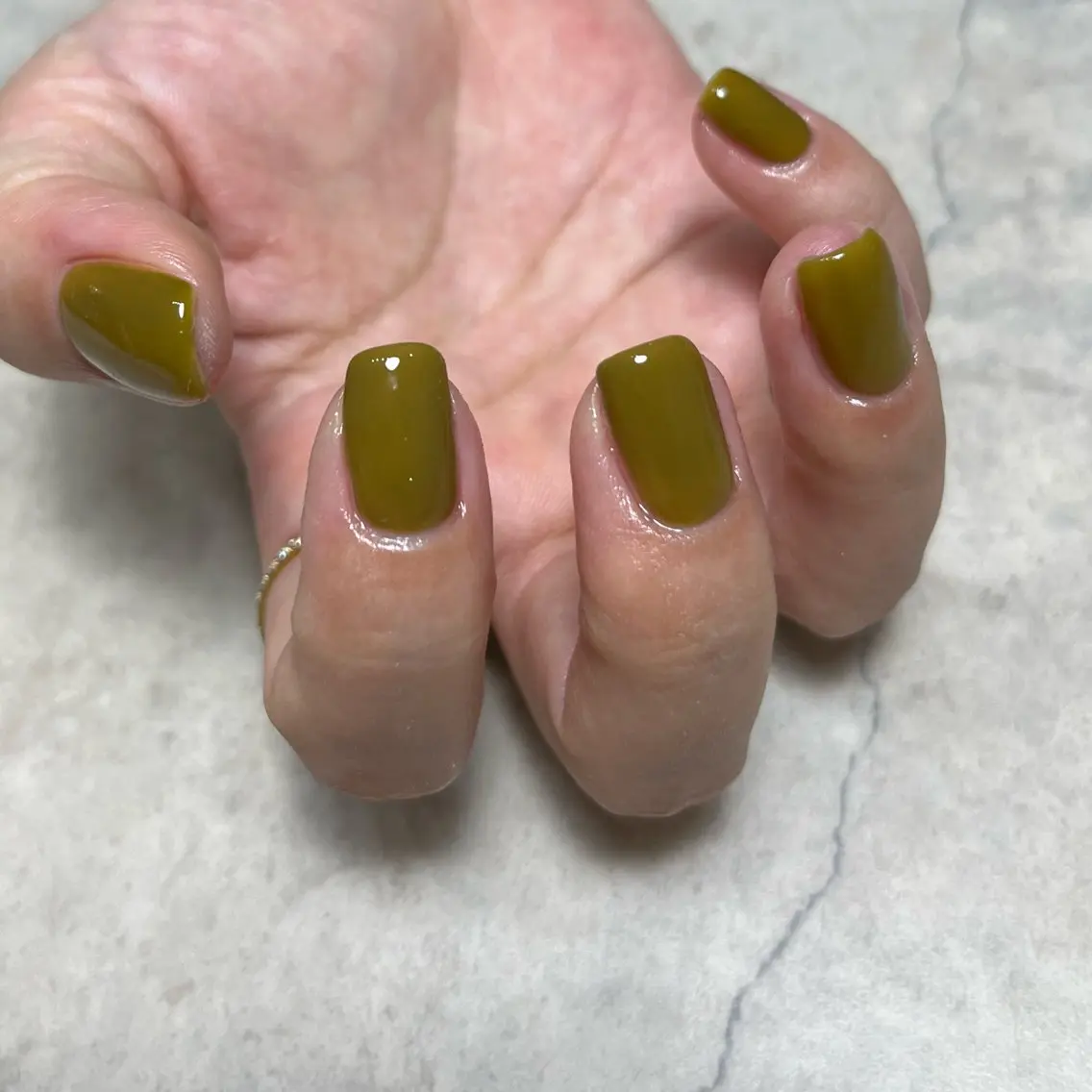 ネイル グリーン ハンドネイル vegh. nail/阿波座のネイルデザイン