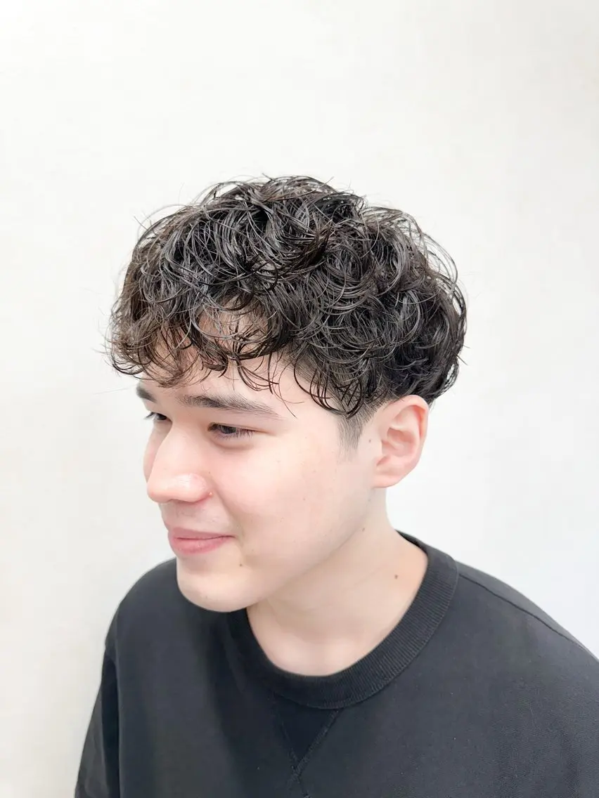 ショート パーマ メンズ カット パーマ 恵比寿/egerie prime/井向幹滉のヘアスタイル