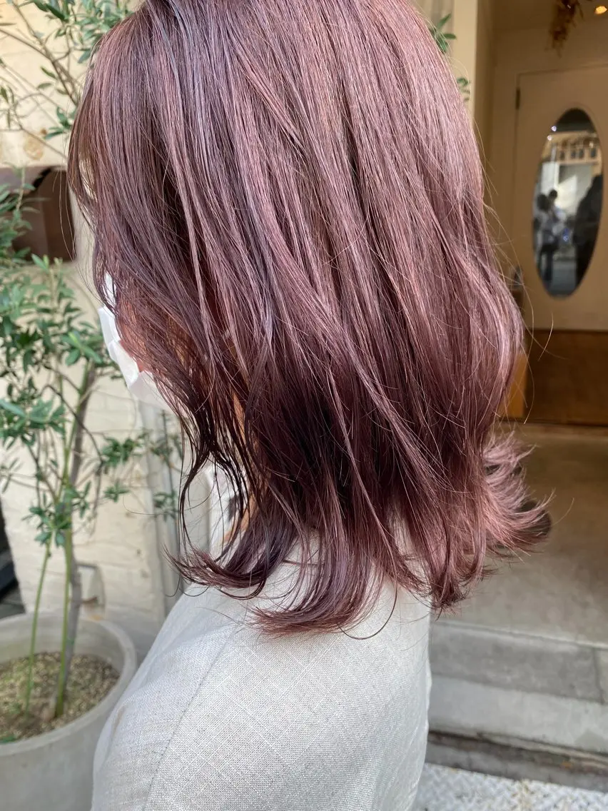 ミディアム カット トリートメント 暖色カラー/かまや ゆきえのヘアスタイル