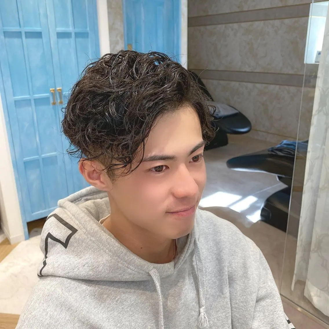 ショート パーマ メンズ カット ヘアカラー トリートメント 🌟モテ髪ショート 🌟店長 津賀涼のヘアスタイル