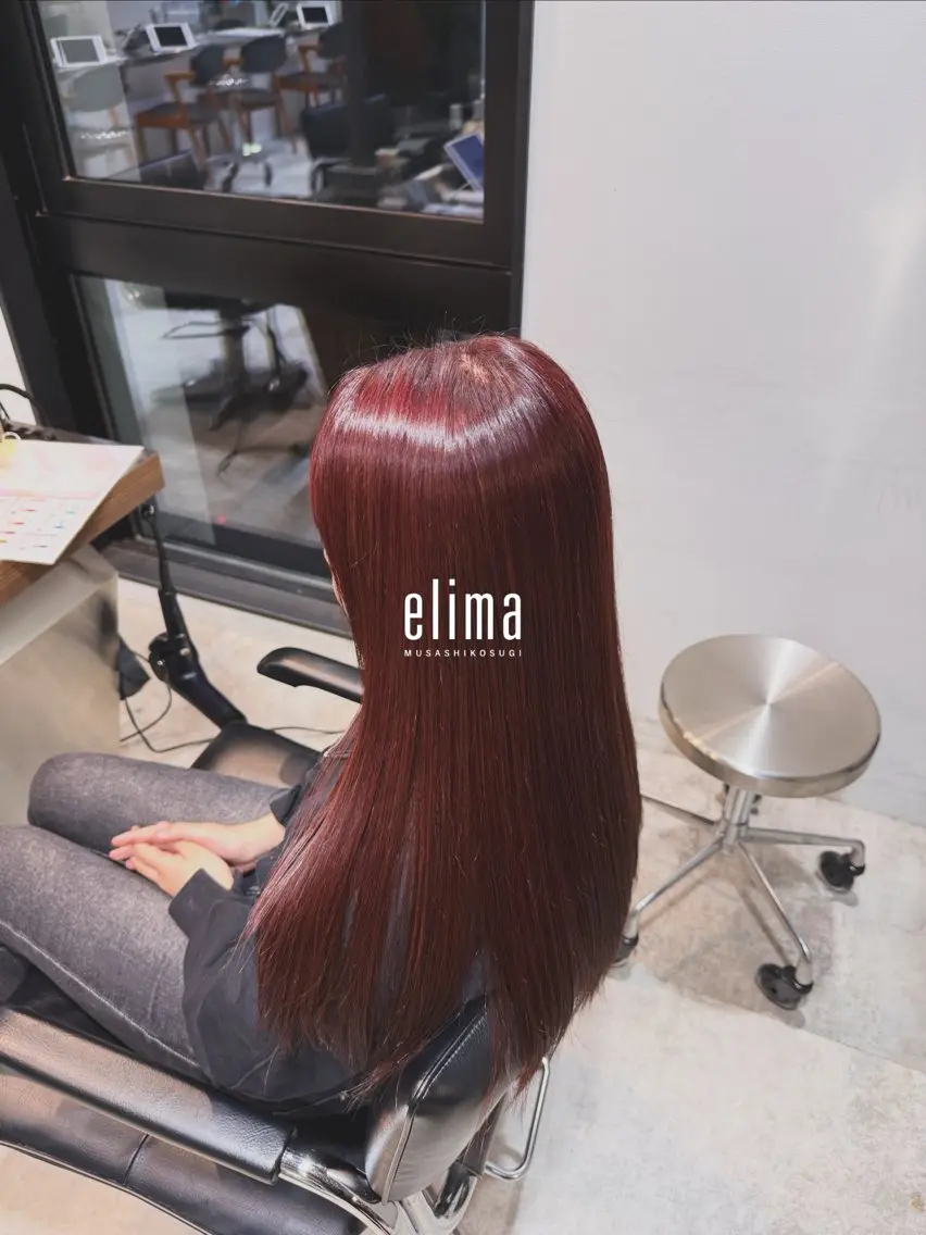 ロング カラー ヘアカラー トリートメント 髙橋碧 透明感カラー / fifthパーマのヘアスタイル