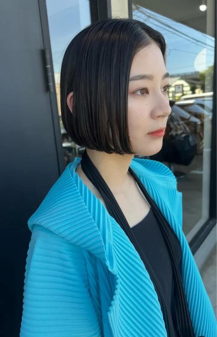 ミディアム ボブレイヤー募集中 出島　凜平のヘアスタイル