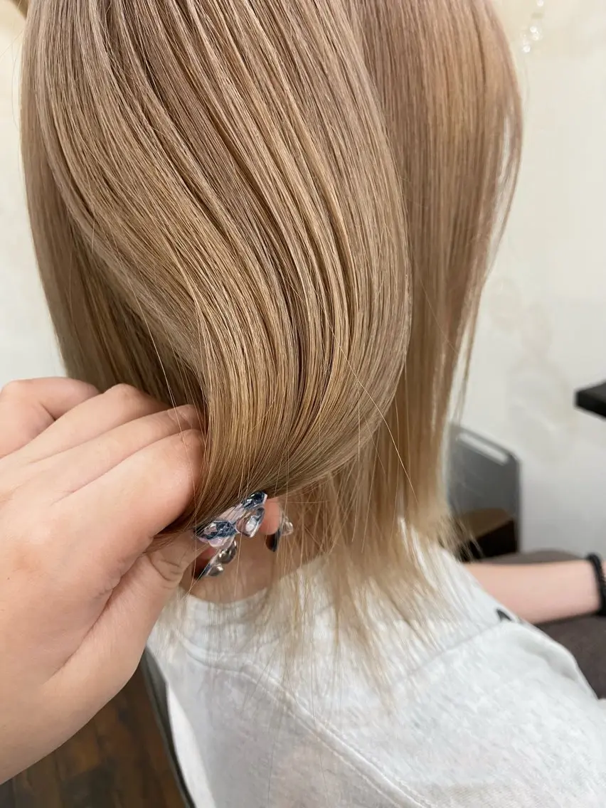 ミディアム カット ヘアカラー 透明感カラー/ 加瀬たまものヘアスタイル