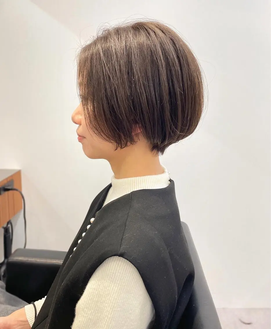 ショート カラー ショートボブ ボブ ショートヘア カット ヘアカラー トリートメント 👑ボブはお任せ ミヤノ👑のヘアスタイル