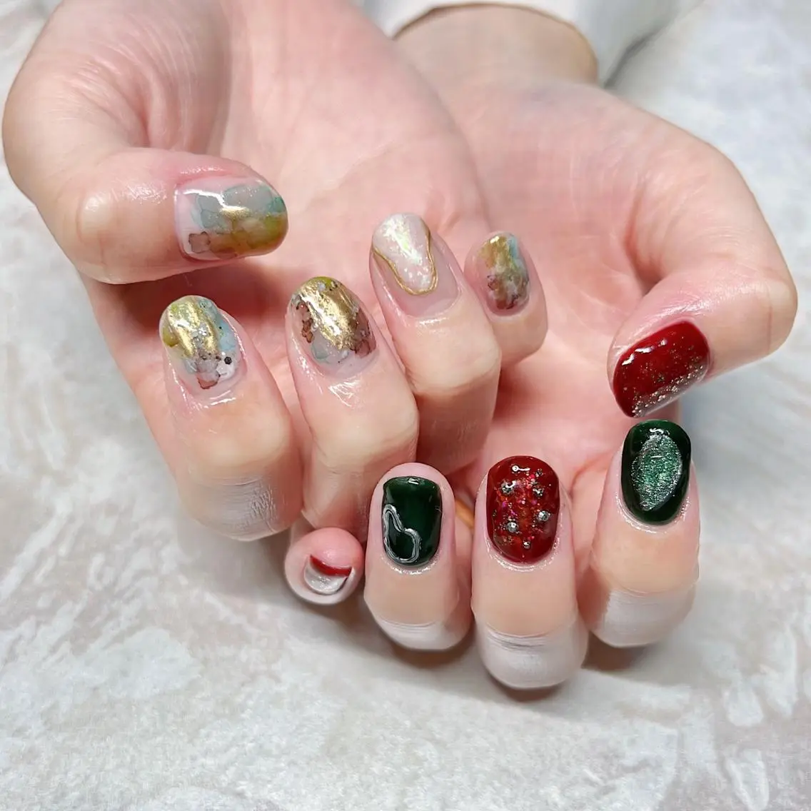 ネイル ニュアンスネイル ショートネイル gemickle nailのネイルデザイン