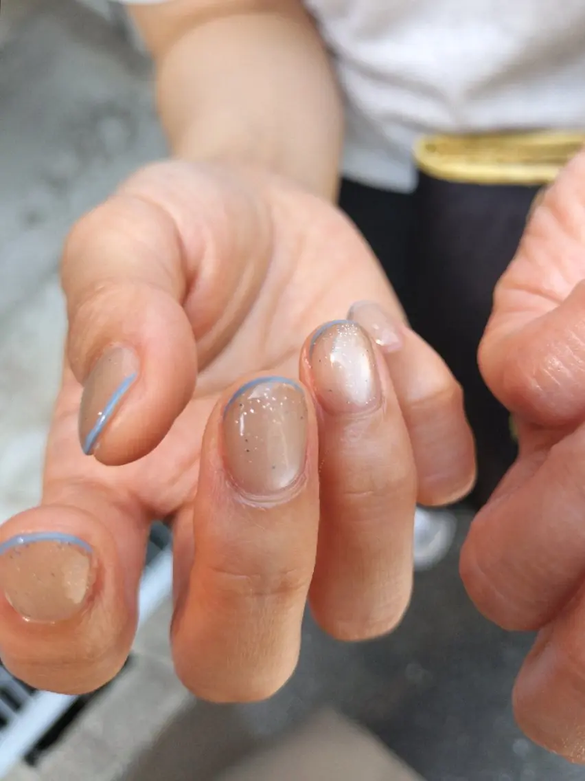ネイル フレンチネイル マグネットネイル moff.(ﾓﾌ) nail salonのネイルデザイン