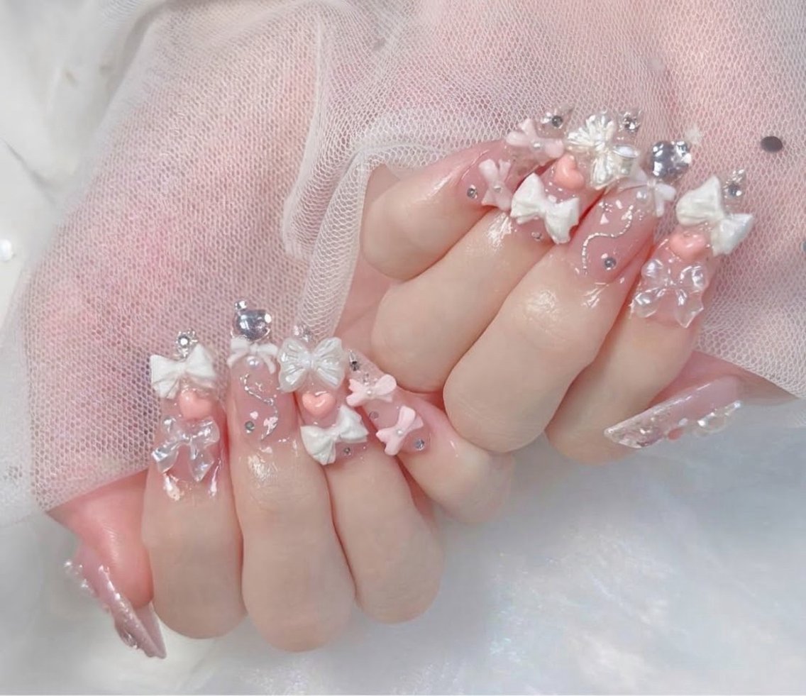 ロング 韓国風ヘア ロング ハンドネイル ハンドケア CHIBI NAIL SALON 船橋のネイルデザイン