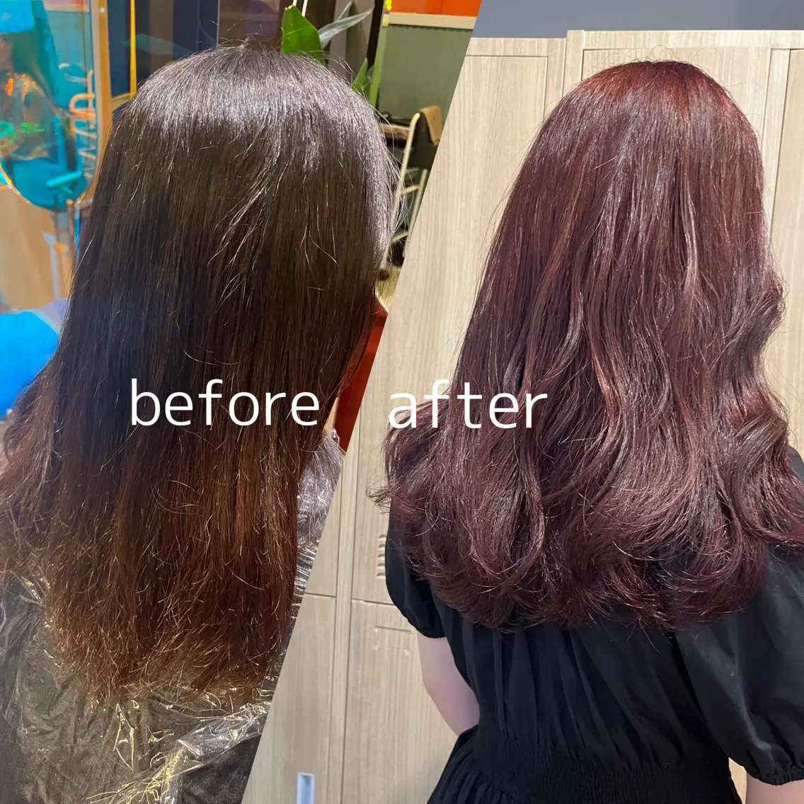カラー ヘアカラー レイヤーカット🍏 オリーブ/ののかのヘアスタイル