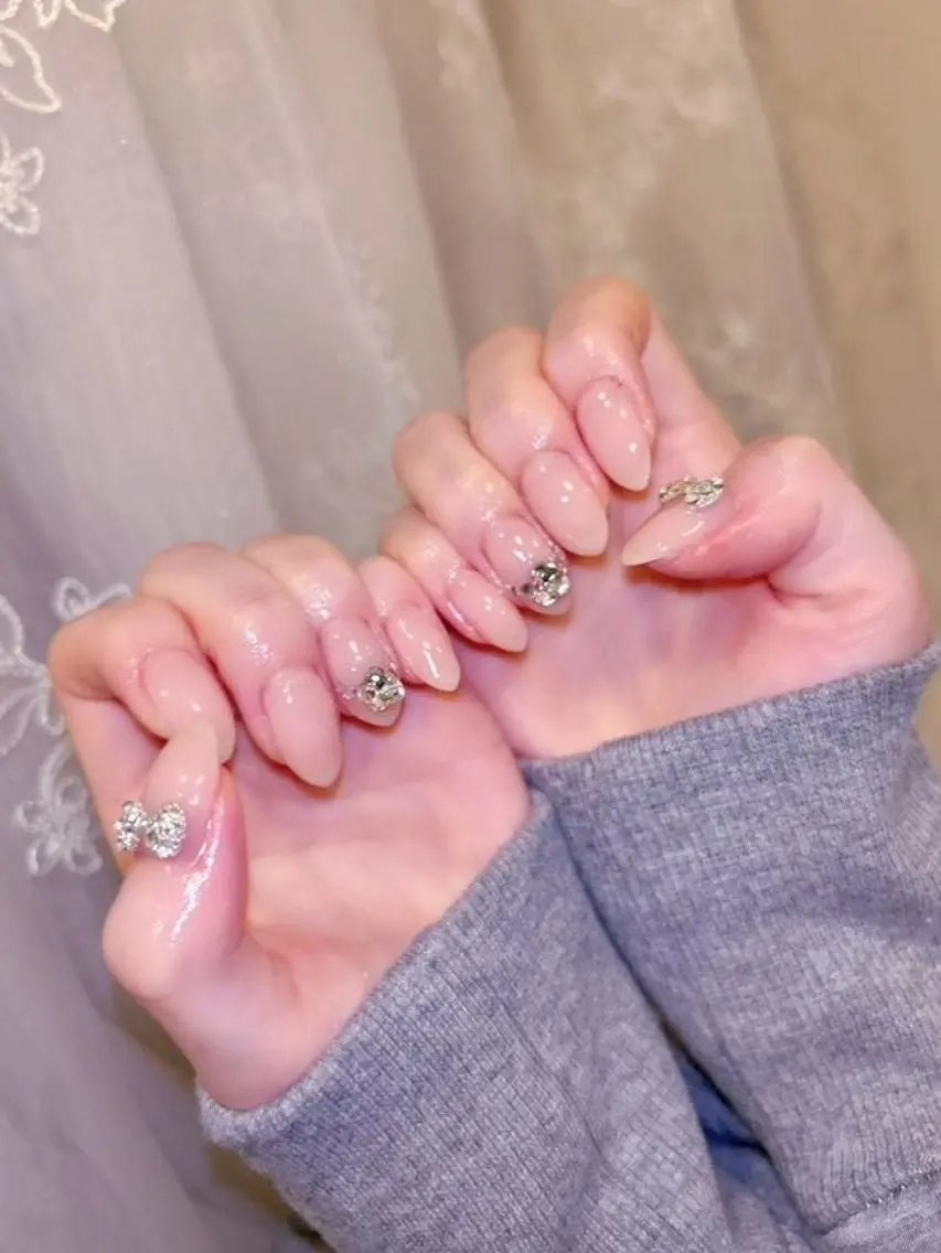 ネイル 長さ出し ジェルネイル 韓国ネイル マグネットネイル ニュアンスネイル I LOVE ME NAIL.｡.:*♡のネイルデザイン